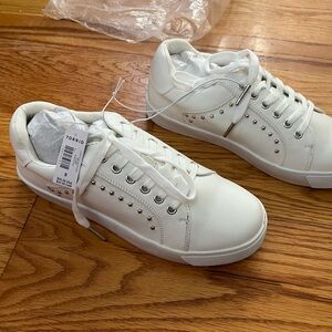 Torrid White Sneakers with Silver Studs